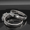 3 Stone 1.78ct Diamond Gold Bridal Set - 02US12B